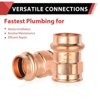 30 Pcs 1" Press Copper x 3/4" Female Threaded Adapter (Lead Free)