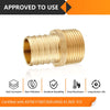 30 Pcs PEX-B Crimp 3/4" PEX x 1/2" Male Threaded Adapter (Lead Free)