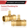 3/4" x 3/4" x 1/2" Copper Press x Copper Press x PEX Expansion Brass Tee (Lead Free)