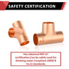 10 Pcs 1-1/2" X 1-1/2" X 1-1/2" Copper Tee at Wholesale Price