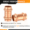 3/4" Press Copper Coupling w/Stop (Lead Free) Plumbingsell