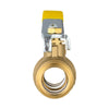 10 Pcs 1/2" Press Ball Valve with EPDM O Ring, Yellow (Lead Free)