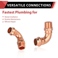 30 Pcs 3/4" Copper Press Male Elbow (Lead Free)