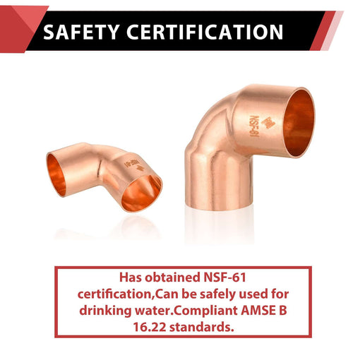 1-1/4" 90º Short Radius Copper Elbow