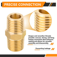 1/4" Male NPT Brass Hex Connector