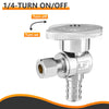 1/2" PEX Crimp x 1/4" OD Compr. Angle Stop Valve, 1/4 Turn (Lead Free)