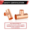 10 Pcs 1-1/4" X 1-1/4" X 1" Copper Reducing Tee at Wholesale Price