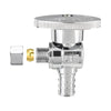 1/2" PEX Crimp x 1/4" OD Compr. Angle Stop Valve, 1/4 Turn (Lead Free)