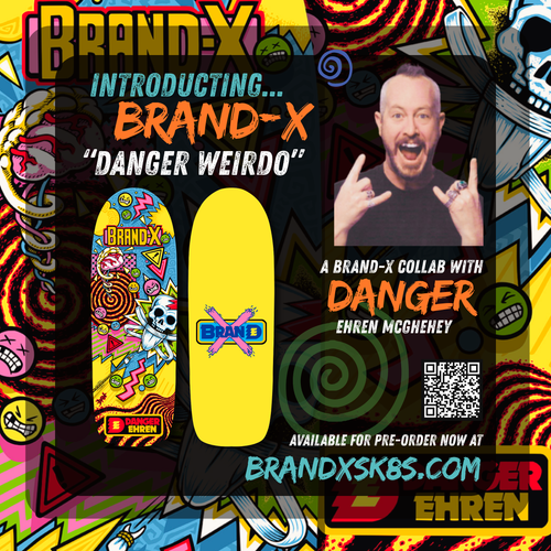 "DANGER WEIRDO" Ehren McGhehey Limited Edition HAND-PAINTED Deck (PRE-ORDER, MAY 2027)