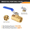 10 Pcs 1/2" FNPT Ball Valve, Blue (Lead Free)