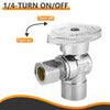 1/2" Sweat x 3/8" OD Compr. Angle Stop Valve, 1/4 Turn (Lead Free)