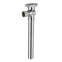 1/2" Sweat x 3/8" OD Compr. Angle Stop Valve, w/5" Angle Extension, 1/4-Turn (Lead Free)