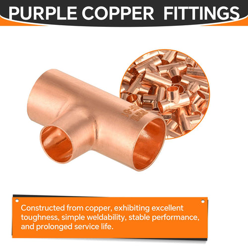 30 Pcs 1" x 1" x 1/2" Copper Reducing Tee at Wholesale Price