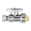 1/2" Push Connect x 3/8" OD Push Fit Straight Stop Valve, 1/4 Turn (Lead Free) Plumbingsell