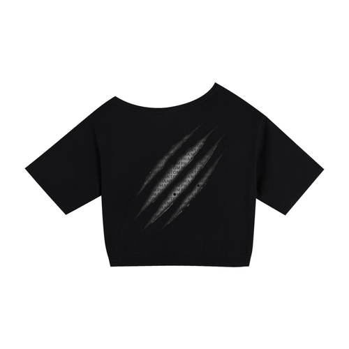 Claw Through Drop Shoulder Cotton T-Shirt