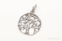Vintage Tree Openwork Sterling Silver Pendant