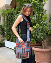 Kathmandu Collection Patchwork Striped Hobo Bag Jupiter Gear