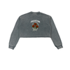 Chains & Roses Snow Washed Cropped Sweatshirt
