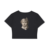 Two Faced Fitted Crop Cotton T-Shirt