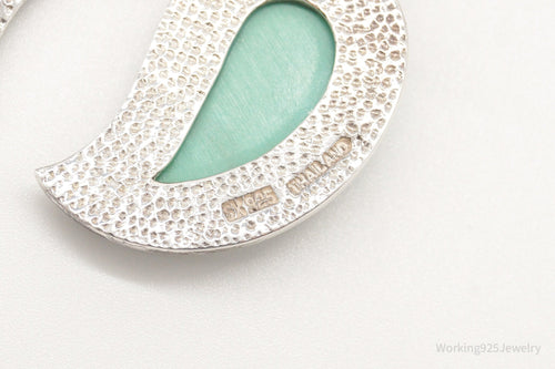 Designer SX Turquoise Sterling Silver Earrings