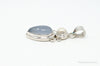 Large Designer Supreme Jewelers Blue Chalcedony Pearl Sterling Necklace Pendant