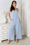 Basic Bae Spaghetti Strap Jumpsuit - Full Size V-Neck Design