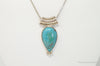 Designer Whitney Kelly WK Large Turquoise Sterling Silver Necklace
