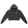Blessed Snow Washed Cropped Hoodie