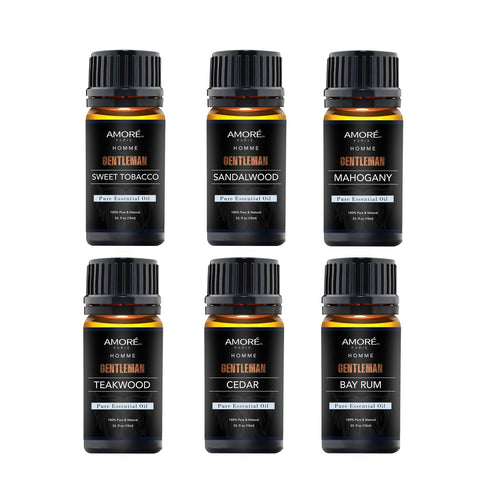 6-Pack: Gentlemen's 10ml Premium Grade Fragrance Essential Oil Gift Set
