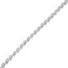.925 Sterling Silver 1.0 Cttw Diamond Spiral Wave Curved-Link 7" Tennis Bracelet (I-J Color, I3 Clarity)