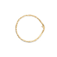 14K Yellow Gold 1.00 Cttw Baguette Diamond Channel Link Bracelet