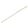 14K Yellow Gold 1.00 Cttw Baguette Diamond Channel Link Bracelet