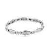 14K White Gold 2.0 Cttw Channel-Set Alternating Baguette and Princess-Cut Diamond Link Bracelet (H-I Color, SI2-I1 Clarity) - Size 7