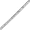 14K White Gold 4 3/8 Cttw Alternating Invisible Set Princess and Baguette Diamond Tennis Bracelet (G-H Color, VS1-VS2 Clarity) - Size 7"