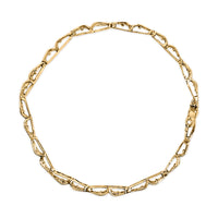 10K Yellow Gold 2.00 Cttw Baguette Diamond Channel Set Link Bracelet