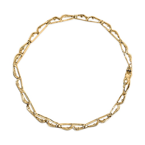 10K Yellow Gold 2.00 Cttw Baguette Diamond Channel Set Link Bracelet