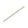 14K Yellow and White Gold 5.0 Cttw Round & Baguette Cut Diamond 7" Reflective Tennis Bracelet (H-I Color, I1-I2 Clarity)