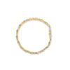 10k Yellow Gold 5.00 Cttw Round-Cut and Baguette-Cut Diamond Floral Link 7.25" Bracelet (I-J Color, I2-I3 Clarity)