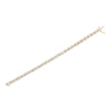 10K Yellow Gold 4.0 Cttw Alternating Baguette & Round Cut Diamond Bezel- & Prong-Set 7" Tennis Bracelet (G-H Color, SI1-SI2 Clarity)