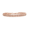.925 Sterling Silver 1.0 Cttw Rose Cut Diamond Double-Link 7" Tennis Bracelet (I-J Color, I3 Clarity)