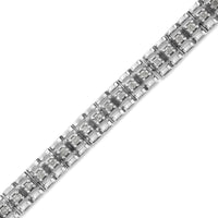 .925 Sterling Silver 1.0 Cttw Rose Cut Diamond Double-Link 7" Tennis Bracelet (I-J Color, I3 Clarity)