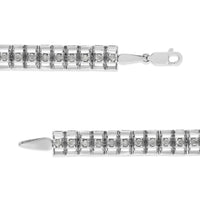 .925 Sterling Silver 1.0 Cttw Rose Cut Diamond Double-Link 7" Tennis Bracelet (I-J Color, I3 Clarity)
