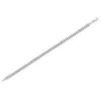 .925 Sterling Silver 1.0 Cttw Rose Cut Diamond Double-Link 7" Tennis Bracelet (I-J Color, I3 Clarity)