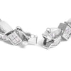 14K White Gold 8 5/8ct Cttw Princess and Baguette Diamond Geometric Twist Link Bracelet (G-H Color, VS1-VS2 Clarity) - 7"