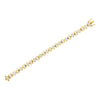 14K Yellow Gold 7.50 Cttw Princess and Baguette Diamond Geometric Link Bracelet
