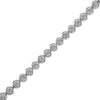 .925 Sterling Silver 1.0 Cttw Diamond Miracle-Plate Open Quatrefoil Flower Circle-Link 7" Tennis Bracelet (I-J color, I3 clarity)