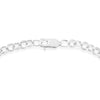 .925 Sterling Silver 1/4 Cttw Diamond-Accented Heart and Ribbon Charm 7" Link Chain Bracelet (H-I Color, I1-I2 Clarity)