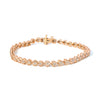 .925 Sterling Silver 1.0 Cttw Miracle Set Diamond Heart-Link 7" Tennis Bracelet (I-J Color, I2-I3 Clarity)
