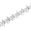 .925 Sterling Silver 1 cttw Prong-Set Diamond Link Bracelet (I-J, I1-I2) - 7.25"