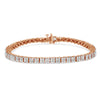 .925 Sterling Silver 1.0 Cttw Diamond Square Frame Miracle-Set Tennis Bracelet (I-J Color, I3 Clarity) - 7"